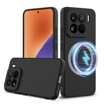 Funda de Silicona Líquida para Xiaomi 15 Pro - Compatible con MagSafe - Negro