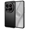Carcasa de TPU Brushed para Xiaomi 15 Ultra - Fibra de Carbono - Negro