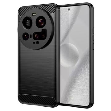 Carcasa de TPU Brushed para Xiaomi 15 Ultra - Fibra de Carbono - Negro