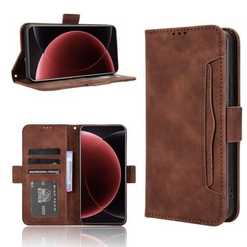 Funda tipo billetera con tarjetero para Xiaomi 15 Ultra - Marrón
