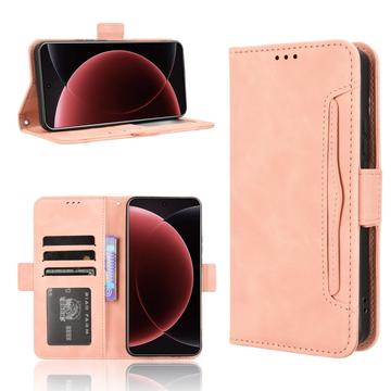 Funda tipo billetera con tarjetero para Xiaomi 15 Ultra - Rosa