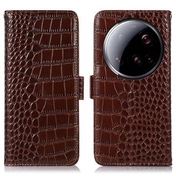 Funda Crocodile con RFID para Xiaomi 15 Ultra - Estilo Cartera