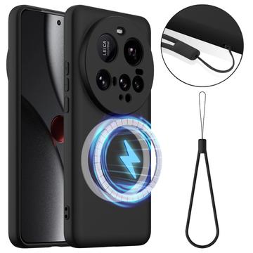 Funda de Silicona Líquida para Xiaomi 15 Ultra - Compatible con MagSafe - Negro