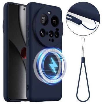 Funda de Silicona Líquida para Xiaomi 15 Ultra - Compatible con MagSafe - Azul Oscuro