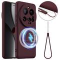 Funda de Silicona Líquida para Xiaomi 15 Ultra - Compatible con MagSafe - Vino Tinto