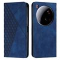 Funda de cartera con diseño de rombos y cierre magnético para Xiaomi 15 Ultra