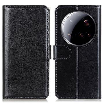 Funda de cartera con cierre magnético para Xiaomi 15 Ultra - Negro