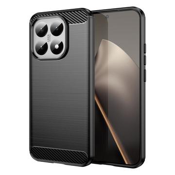 Carcasa de TPU Brushed para Xiaomi 15T - Fibra de Carbono - Negro