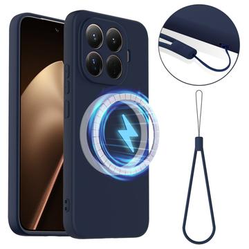 Funda de Silicona Líquida para Xiaomi 15T Pro - Compatible con MagSafe - Azul Oscuro