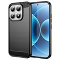 Carcasa de TPU Brushed para Xiaomi 17 - Fibra de Carbono - Negro