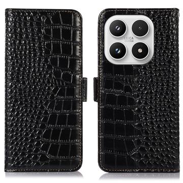Funda Crocodile con RFID para Xiaomi 17 - Estilo Cartera - Negro