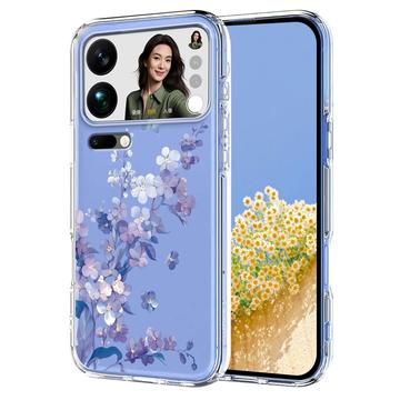 Funda de TPU Xiaomi 17 Pro Max con estampado floral - Morado