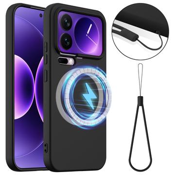 Funda de Silicona Líquida para Xiaomi 17 Pro Max - Compatible con MagSafe - Negro