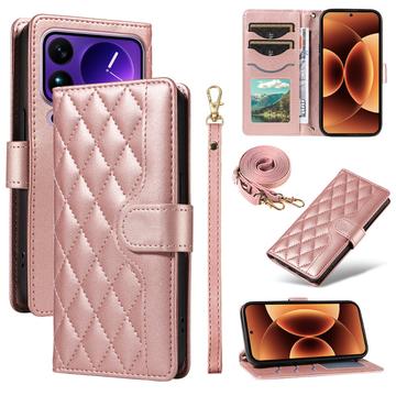 Funda acolchada de lujo para Xiaomi 17 Pro Max - Estilo Cartera