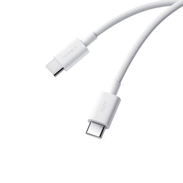 Xiaomi 3A Cable trenzado USB-C / USB-C - 1m, 60W - Blanco