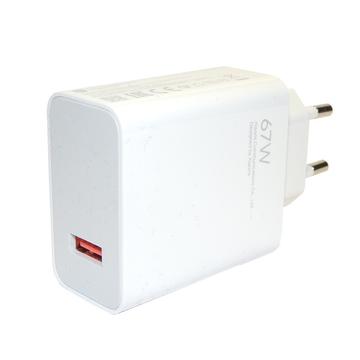 Xiaomi 67W USB-A Cargador de viaje MDY-12-EH - Bulk - Blanco