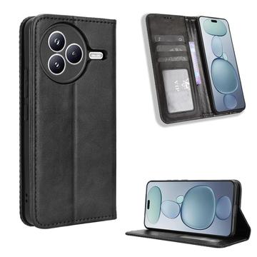 Funda con Cierre Magnético Retro para Xiaomi Civi 5 Pro - Estilo Cartera - Negro