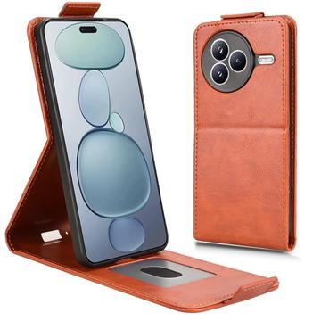 Funda abatible vertical con soporte Xiaomi Civi 5 Pro - Marrón