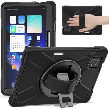 Funda con Correa de Mano Heavy Duty 360 para Xiaomi Pad 6/Pad 6 Pro - Negro