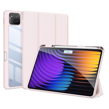 Funda Inteligente de Tres Pliegues Dux Ducis Toby para Xiaomi Pad 7/7 Pro - Rosa Claro