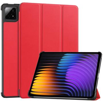 Funda Inteligente de Tres Pliegues para Xiaomi Pad 7, Pad 7 Pro - Rojo