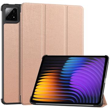 Funda Inteligente de Tres Pliegues para Xiaomi Pad 7/7 Pro - Rosa Dorado