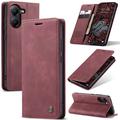 Funda Caseme Serie 013 para Xiaomi Poco X7 Pro - Estilo Cartera - Vino Tinto