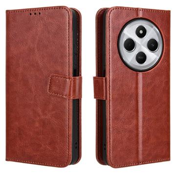 Funda de cartera con cierre magnético para Xiaomi Redmi 14C/14R/Poco C75 - Marrón