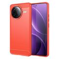 Carcasa de TPU Brushed para Xiaomi Redmi K80/Poco F7 Pro - Fibra de Carbono