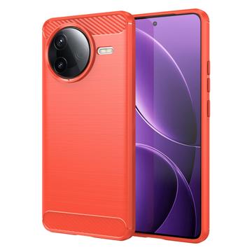 Carcasa de TPU Brushed para Xiaomi Redmi K80/Poco F7 Pro - Fibra de Carbono