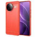 Carcasa de TPU Brushed para Xiaomi Redmi K80 Pro/Poco F7 Ultra - Fibra de Carbono