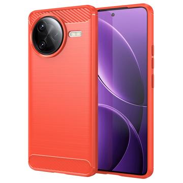 Carcasa de TPU Brushed para Xiaomi Redmi K80 Pro/Poco F7 Ultra - Fibra de Carbono