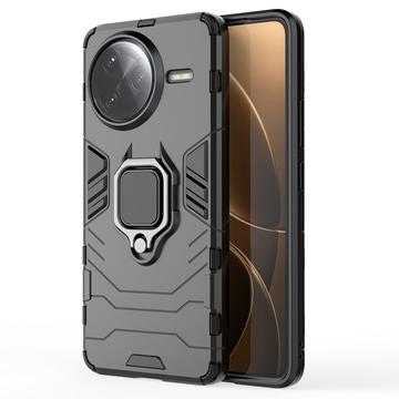 Xiaomi Redmi K80 Pro/Poco F7 Ultra Funda Híbrida con Soporte de Anillo - Negro