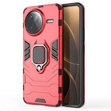 Xiaomi Redmi K80 Pro/Poco F7 Ultra Funda Híbrida con Soporte de Anillo - Rojo