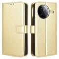 Funda de cartera con cierre magnético para Xiaomi Redmi K80/K80 Pro/Poco F7 Ultra - Dorado
