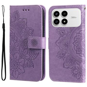 Funda Mandala Series para Xiaomi Redmi K90/Poco F8 Pro - Estilo Cartera - Púrpura