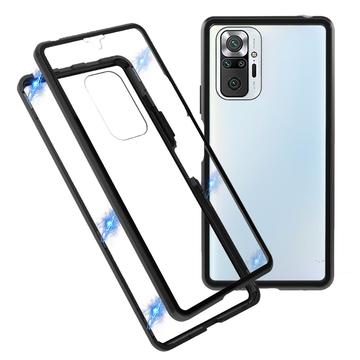 Carcasa Magnética con Cristal Templado para Xiaomi Redmi Note 10 Pro - Negro