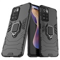 Samsung Galaxy A70 Hybrid Case with Ring Holder - Black