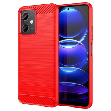 Carcasa de TPU Brushed para Xiaomi Redmi Note 12/Poco X5 - Fibra de Carbono