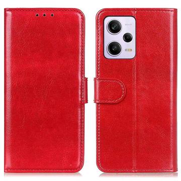 Funda con Cierre Magnético para Xiaomi Redmi Note 12 Pro - Estilo Cartera - Rojo