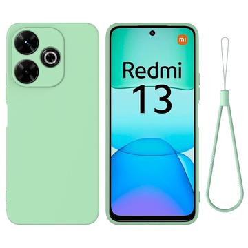 Funda de Silicona Líquida para Xiaomi Redmi Note 13R/Redmi 13/Poco M6 4G - Verde
