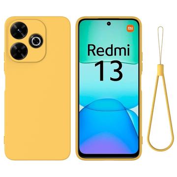 Funda de Silicona Líquida para Xiaomi Redmi Note 13R/Redmi 13/Poco M6 4G - Amarillo