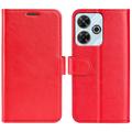 Funda de cartera con cierre magnético para Xiaomi Redmi Note 13R/Poco M6 4G/Redmi 13 5G - Rojo