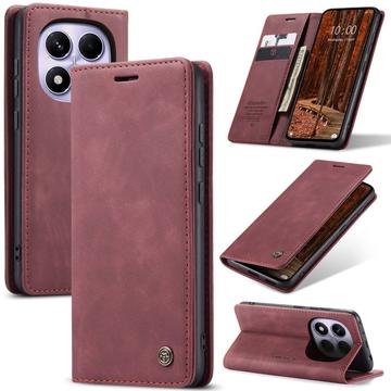 Funda Caseme Serie 013 para Xiaomi Redmi Note 14 Pro 4G - Estilo Cartera - Vino Tinto