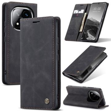 Funda Caseme Serie 013 para Xiaomi Redmi Note 14 Pro 5G/14 Pro+ 5G/Poco X7 - Estilo Cartera - Negro