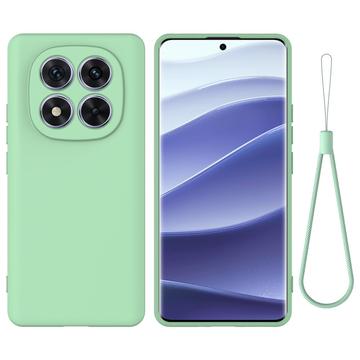 Xiaomi Redmi Note 14 Pro 5G/Poco X7 Funda de silicona líquida con correa de mano - Verde