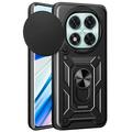 Funda híbrida con anillo giratorio y protector de cámara para Xiaomi Redmi Note 14 Pro 5G/Poco X7 - Negro