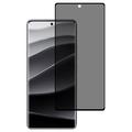 Protector de Pantalla de Cobertura Completa Privacy para Xiaomi Redmi Note 14 Pro+ 5G/13 Pro+ - Borde Negro