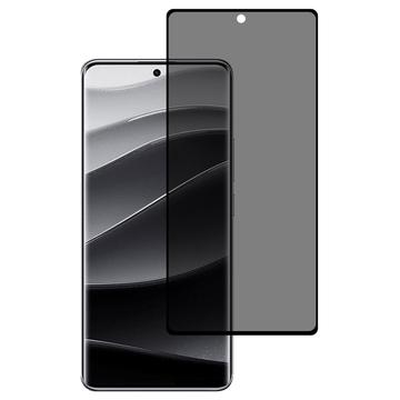 Protector de Pantalla de Cobertura Completa Privacy para Xiaomi Redmi Note 14 Pro+ 5G/13 Pro+ - Borde Negro