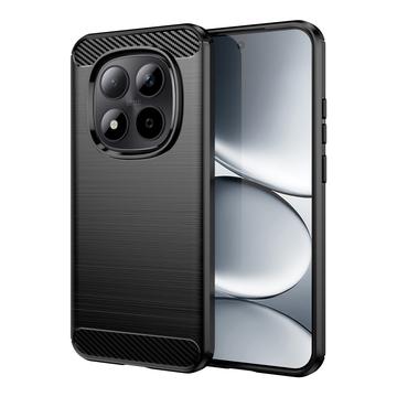 Carcasa de TPU Brushed para Xiaomi Redmi Note 15 Pro 5G - Fibra de Carbono - Negro